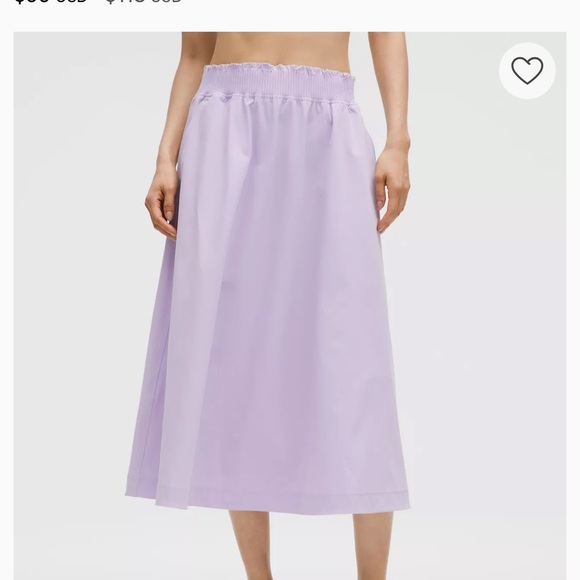 Lululemon Lavender Midi Skirt $118 MSRP - Picture 2 of 13
